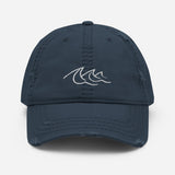 Wave-crest Distressed Dad Hat