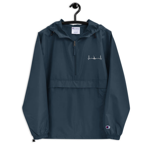 Heartbeat Series: Fish On Embroidered Champion Packable Jacket